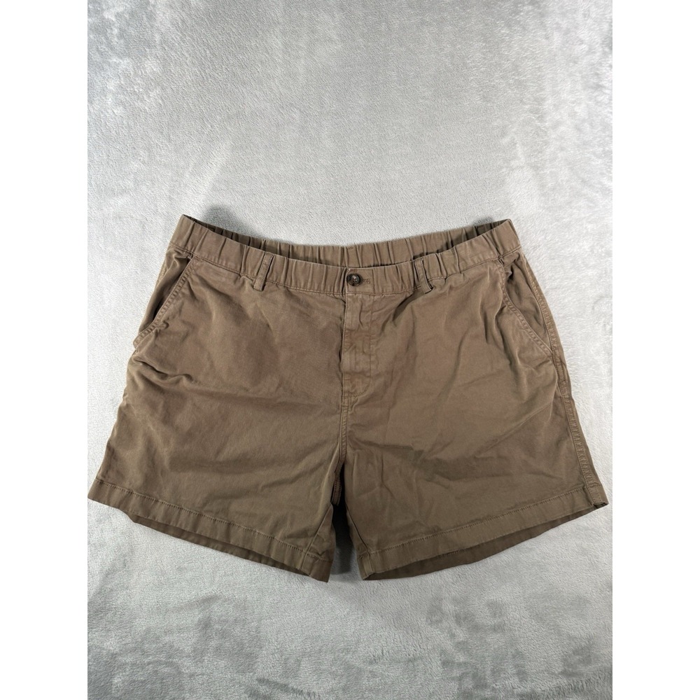 Bear Bottom Shorts Mens XXL Brown Elastic Waist 5.5" Comfort Stretch Casual